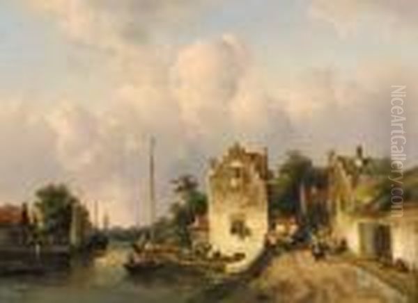 A View In A Town Along A River - view 1