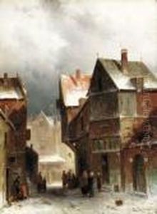 Townsfolk On A Snowy Street
Oil On Panel Townsfolk On A Snowy Street
Oil On Panel