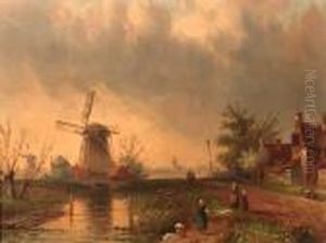 Summer Landscape With Washerwomen