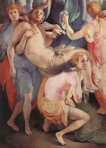 Deposition (detail-3) c. 1528 by (Jacopo Carucci) Pontormo