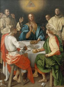 Supper at Emmaus 1525 by (Jacopo Carucci) Pontormo