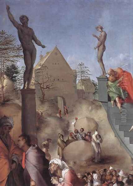 Joseph in Egypt (detail) 1515-18 by (Jacopo Carucci) Pontormo