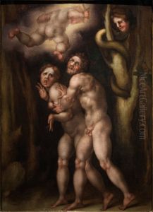 The Expulsion from Earthly Paradise c. 1535 by (Jacopo Carucci) Pontormo