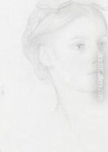 Portrait Of May Sartoris by Frederick Leighton