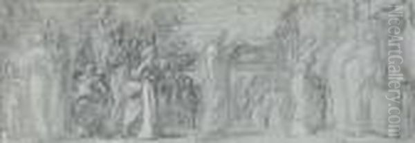 Composition Sketch For 'captive Andromache' - view 1