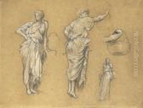 A Sheet Of Studies For 'captive Andromache' With Inscription 'andromache' - view 1