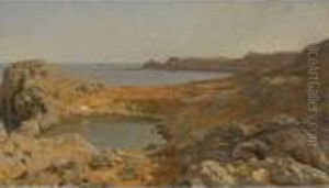 St Paul's Bay At Lindos, Rhodes by Frederick Leighton