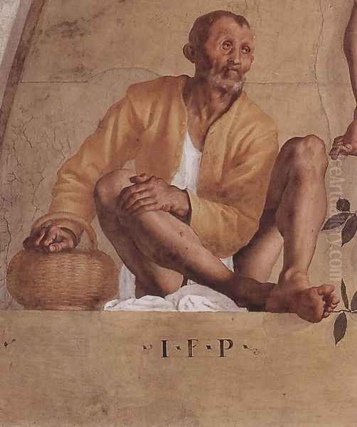 Vertumnus and Pomona (detail-1) 1519-21 by (Jacopo Carucci) Pontormo