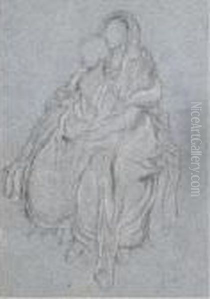 Drapery Study Of The Seated Girls Watching The Festival Procession In The Daphnephoria - view 1