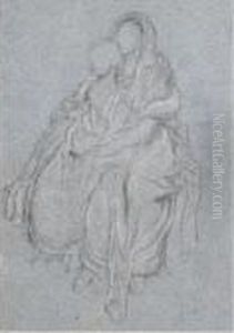 Drapery Study Of The Seated Girls Watching The Festival Procession In The Daphnephoria