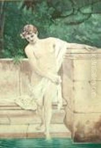 Follower Of Frederick Lord Leighton Pra -- The Bath Of Psyche by Frederick Leighton