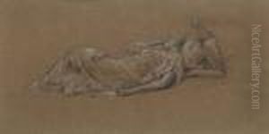 Study For The Two Nymphs In Idyll by Frederick Leighton