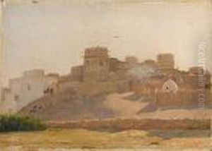 A Town On A Moorish Hillside by Frederick Leighton