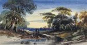 Figures On The Banks Of A River