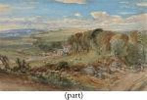 Driving A Horse And Cart Up The Lane by William Leighton Leitch