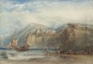 Waiting For The Catch Below The Monastery At Vico, On The Neapolitan Coast by William Leighton Leitch