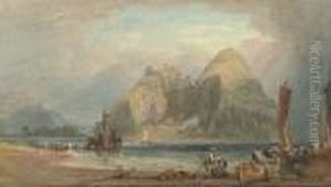 Dumbarton Rock, Dunbartonshire by William Leighton Leitch