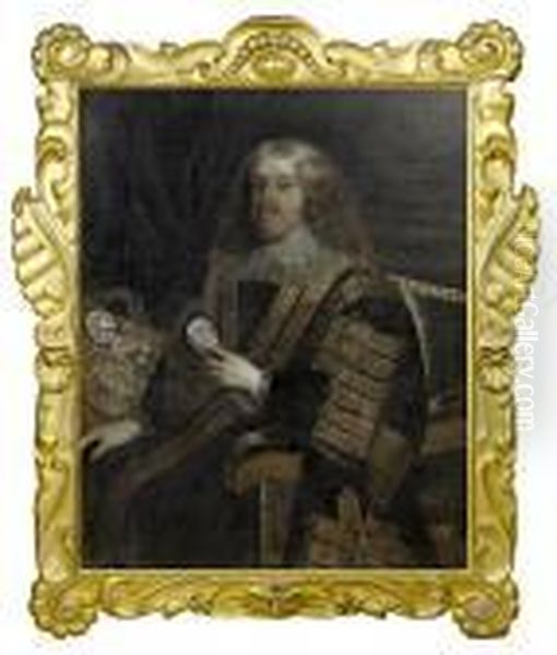 Portrait Of Edward Hyde, 1st
Earl Of Clarendon (1609-1674), Lord High Chancellor,
Three-quarter-length, Seated, Holding A Letter - view 1