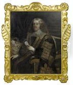 Portrait Of Edward Hyde, 1st 
Earl Of Clarendon (1609-1674), Lord High Chancellor, 
Three-quarter-length, Seated, Holding A Letter