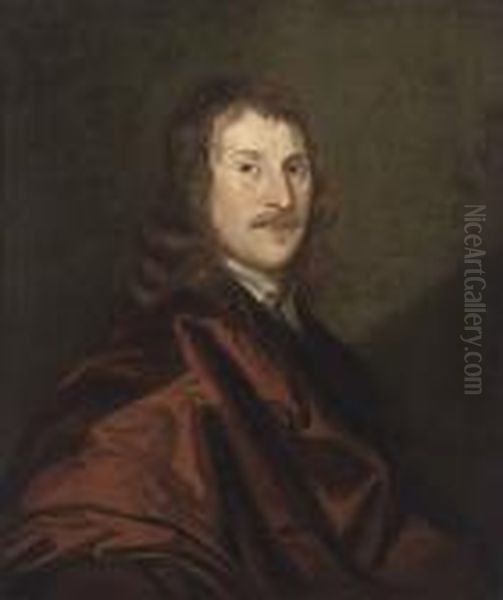 Portrait Of Sir Henry Cholmley Of Newton Grange (1609-1666),bust-length, In A Red Mantle - view 1