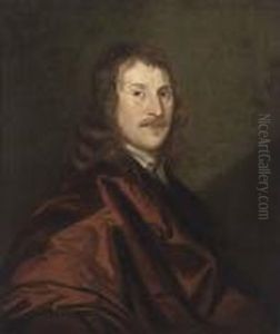 Portrait Of Sir Henry Cholmley Of Newton Grange (1609-1666),bust-length, In A Red Mantle by Sir Peter Lely