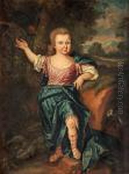Boy With Roman Clothing In Landscape - view 1