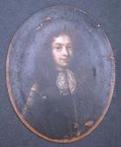 A Young Gentleman Wearing Suit Of Armour With Lace Stock A Young Gentleman Wearing Suit Of Armour With Lace Stock