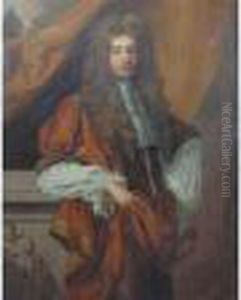 Three Quarter Length Portrait Of A Gentleman by Sir Peter Lely