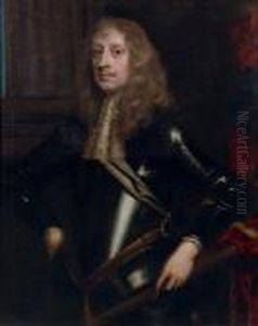 Portrait D'homme En Armure by Sir Peter Lely