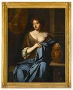 Portrait Of A Lady, Her Hand On An Urn by Sir Peter Lely