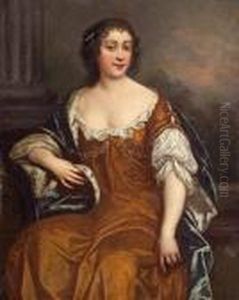 A Portrait Of A Lady, Seated, 
Wearing A Brown Dress With An Ermine-trimmed Cloak, Thought To Be Lady 
Bellasys