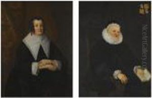 Portraits Of Sir Randolph Crewe;
And His Wife Julia Fasey, Lady Crewe, Both Three-quarter Length, Seated
In Black Robes Portraits Of Sir Randolph Crewe;
And His Wife Julia Fasey, Lady Crewe, Both Three-quarter Length, Seated
In Black Robes