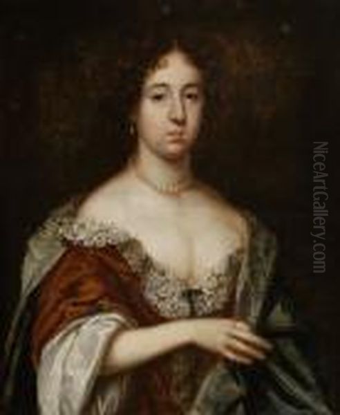 Portrait Of A Lady In A Brown Dress - view 1