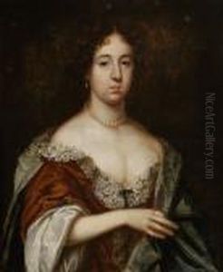 Portrait Of A Lady In A Brown Dress by Sir Peter Lely