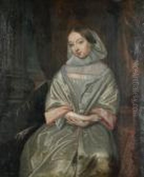Portrait Of A Lady Seated In An Interior - view 1