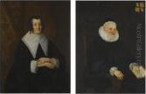 Portraits Of Sir Randolph Crewe; And His Wife Julia Fasey, Ladycrewe by Sir Peter Lely