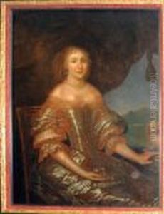 Portrait Of A Lady With A Dog Suggested To Be