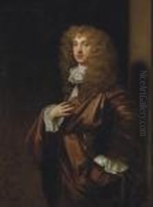 Portrait Of John Wilmot, 2nd 
Earl Of Rochester (1647-1680), Three-quarter-length, In A Burgundy 
Mantle