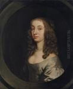 Portrait Of Lady, Traditionally 
Identified As Jane, Wife Of Sir Nicholas Pelham, Bust-length, In A Grey 
Dress And Pearls, In A Sculpted Cartouche