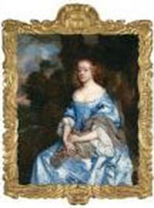 Portrait Of Lady Anna Grey Or Lady Mary Grey, Her Sister by Sir Peter Lely
