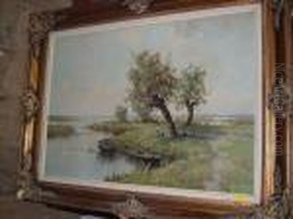River Scene With Boats - view 1
