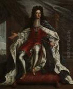 Portrait Of King William Iii Enthroned by Sir Peter Lely