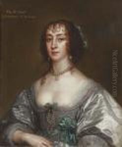 Portrait Of Elizabeth Howard, Countess Of Peterborough, Bust-length, In A White Dress by Sir Peter Lely