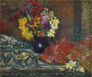 Bouquet Au Pot Bleu by Georges Lemmen