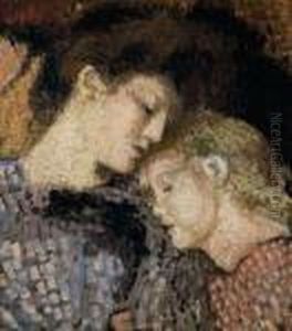 Femme Et Enfant (madame Georges Lemmen Et Lise) by Georges Lemmen