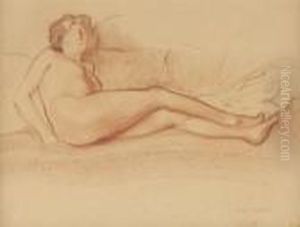 Jeune Femme Nue Couchee by Georges Lemmen