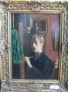 Portrait De La Femme Du Peintre by Georges Lemmen