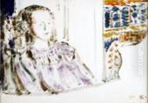 [madame Lemmen Au Theatre] (date1901) by Georges Lemmen
