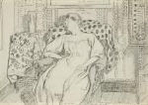 La Sieste (mme. Georges Lemmen) (1906) by Georges Lemmen