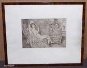 modele Au Repos A L'eventail by Georges Lemmen
